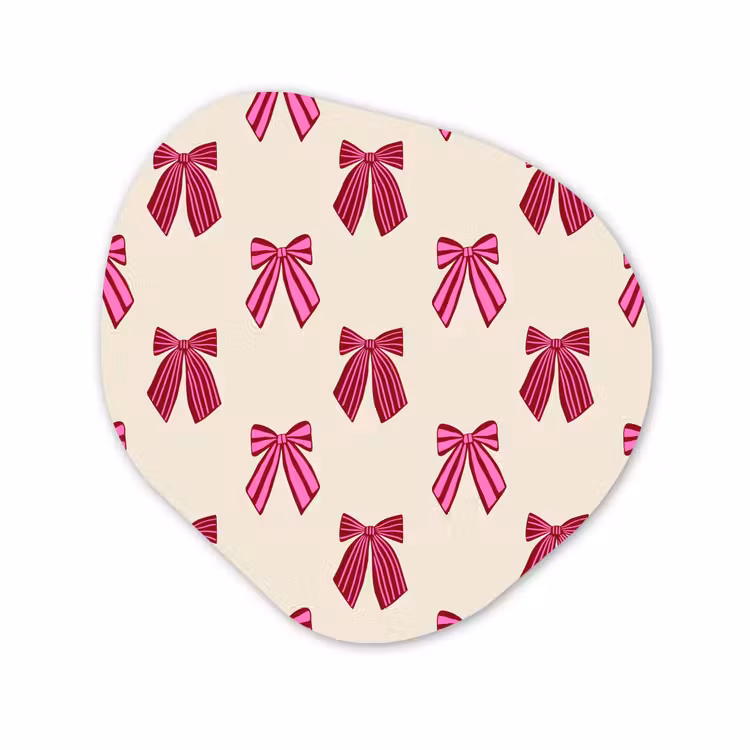 Organisch schilderij aluminium - Strikken - Kerst - Roze - Crème — 1