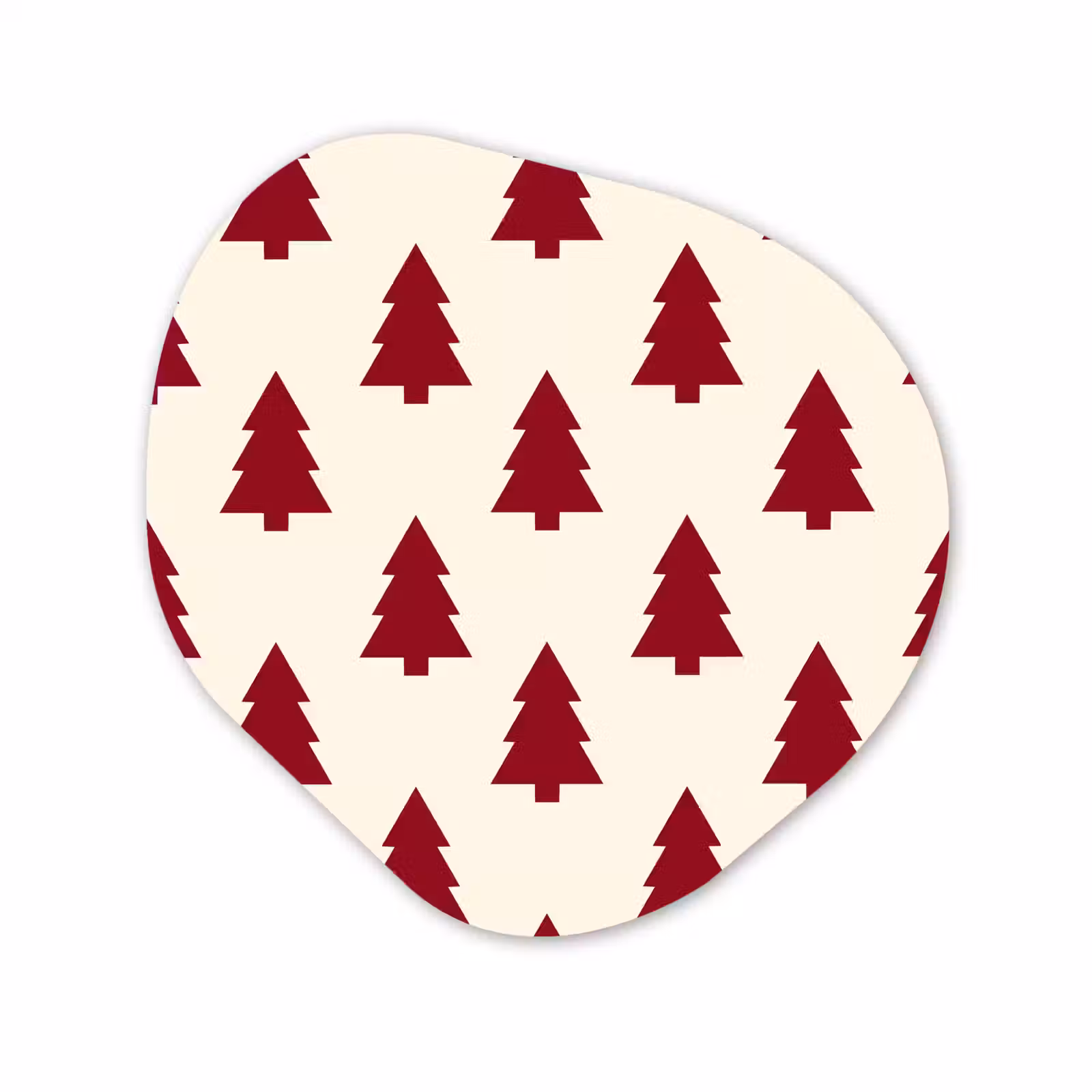 Organisch schilderij forex - Kerstboom - Crème - Rood — 1