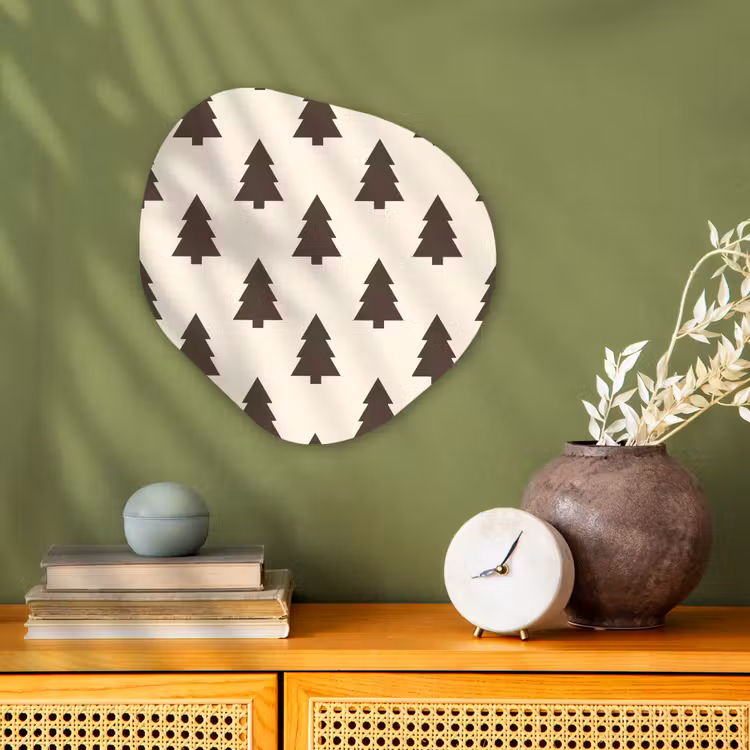 Organisch schilderij forex - Kerstboom - Crème - Grijs — 2