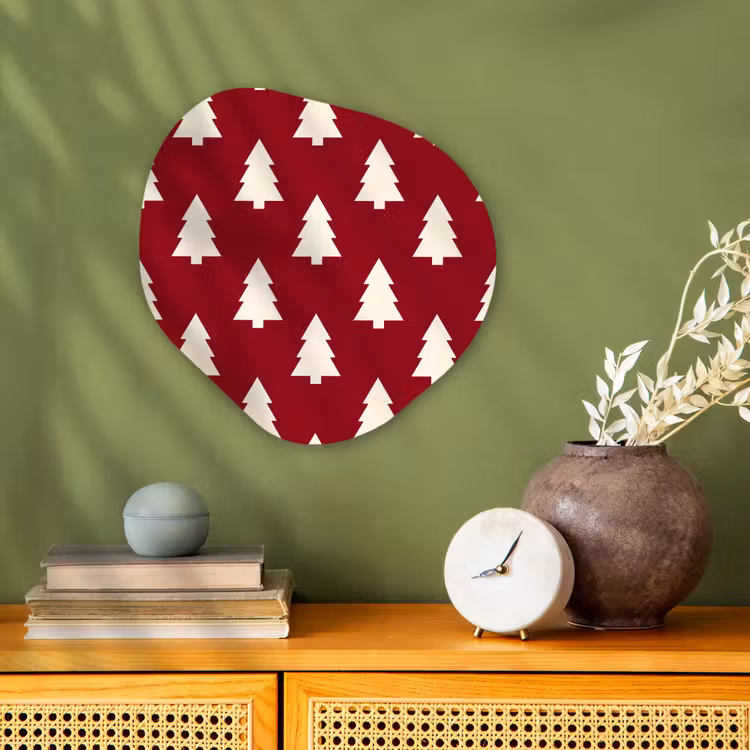 Organisch schilderij forex - Kerstboom - Rood - Wit — 2