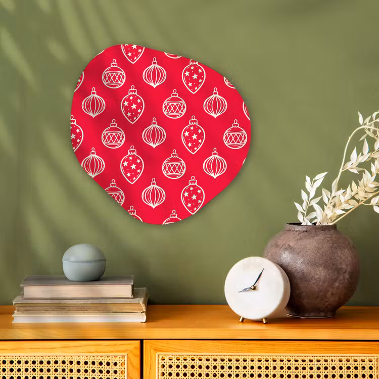 Organisch schilderij forex - Kerstbal - Rood - Wit — 2
