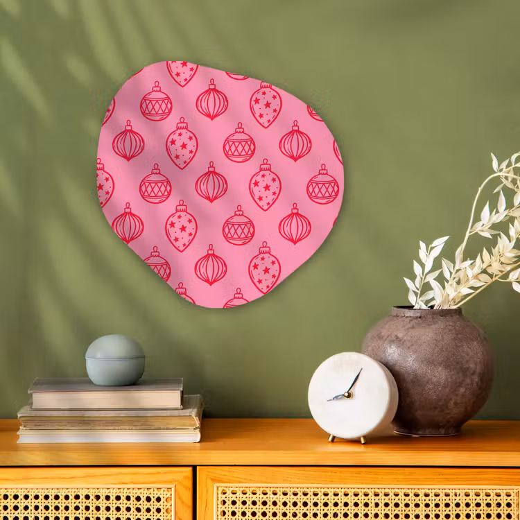 Organisch schilderij forex - Kerstbal - Roze - Rood — 2