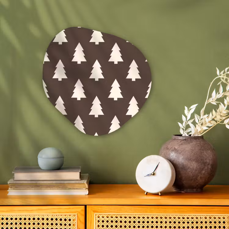 Organisch schilderij forex - Kerstboom - Grijs - Crème — 2