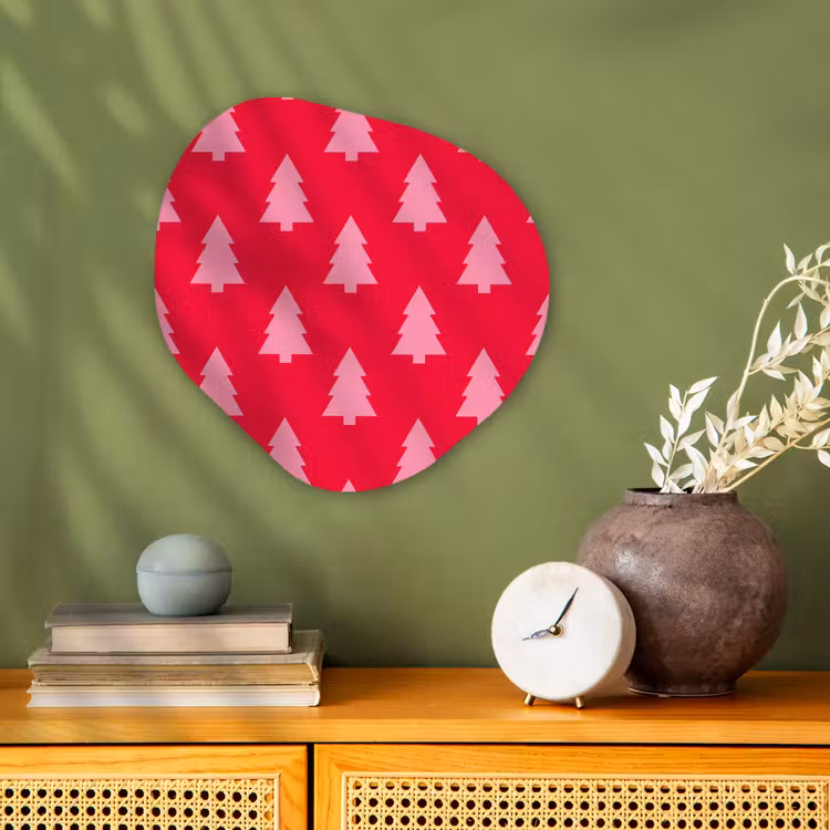 Organisch schilderij forex - Kerstboom - Roze - Rood — 2