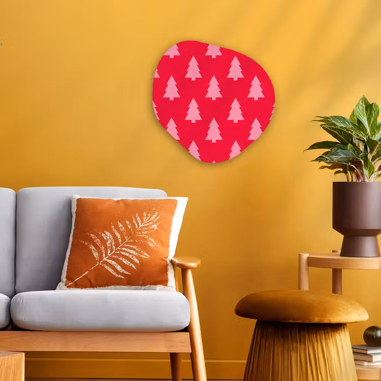 Organisch schilderij forex - Kerstboom - Roze - Rood — 3