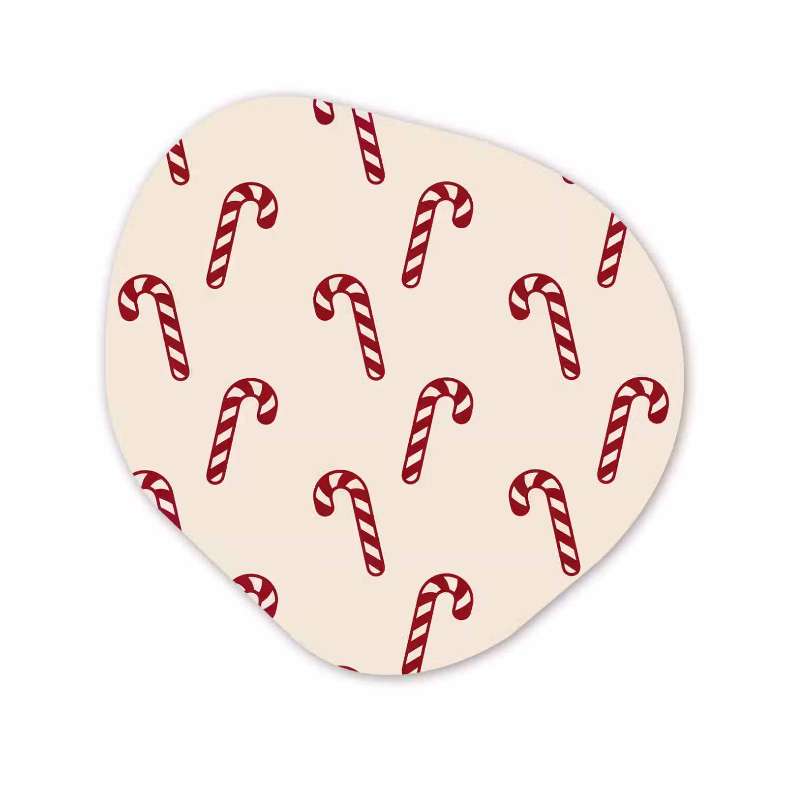 Organisch schilderij forex - Kerst - Rood - Crème - Zuurstok — 1