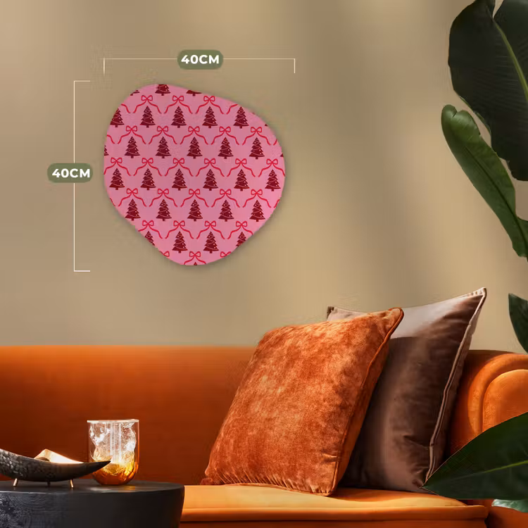 Organisch schilderij forex - Kerst - Rood - Roze - Strik — 4