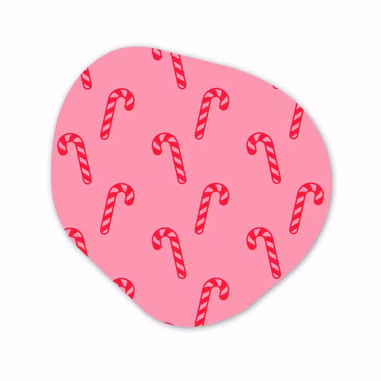 Organisch schilderij forex - Kerst - Rood - Roze - Zuurstok — 1