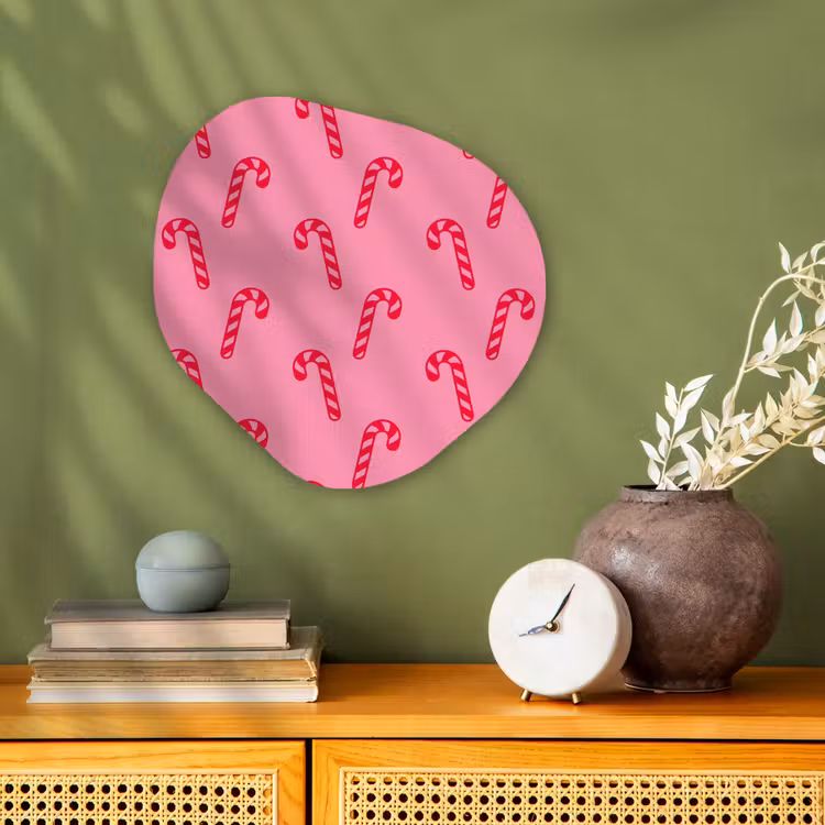 Organisch schilderij forex - Kerst - Rood - Roze - Zuurstok — 2