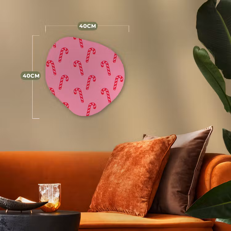 Organisch schilderij forex - Kerst - Rood - Roze - Zuurstok — 4