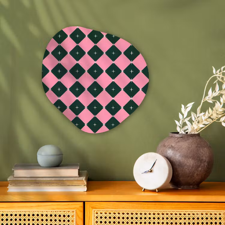 Organisch schilderij forex - Kerst - Roze - Groen - Ster — 2