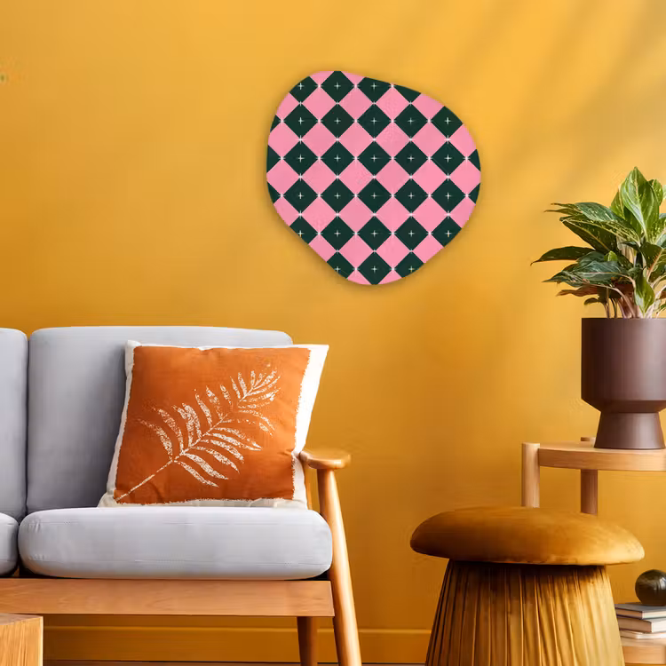 Organisch schilderij forex - Kerst - Roze - Groen - Ster — 3