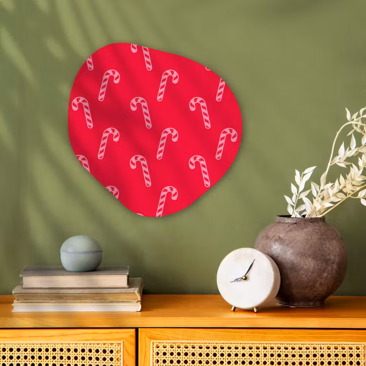 Organisch schilderij forex - Kerst - Roze - Rood - Zuurstok — 2