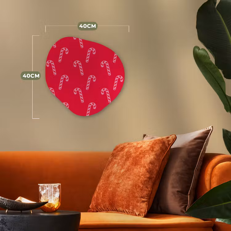 Organisch schilderij forex - Kerst - Roze - Rood - Zuurstok — 4