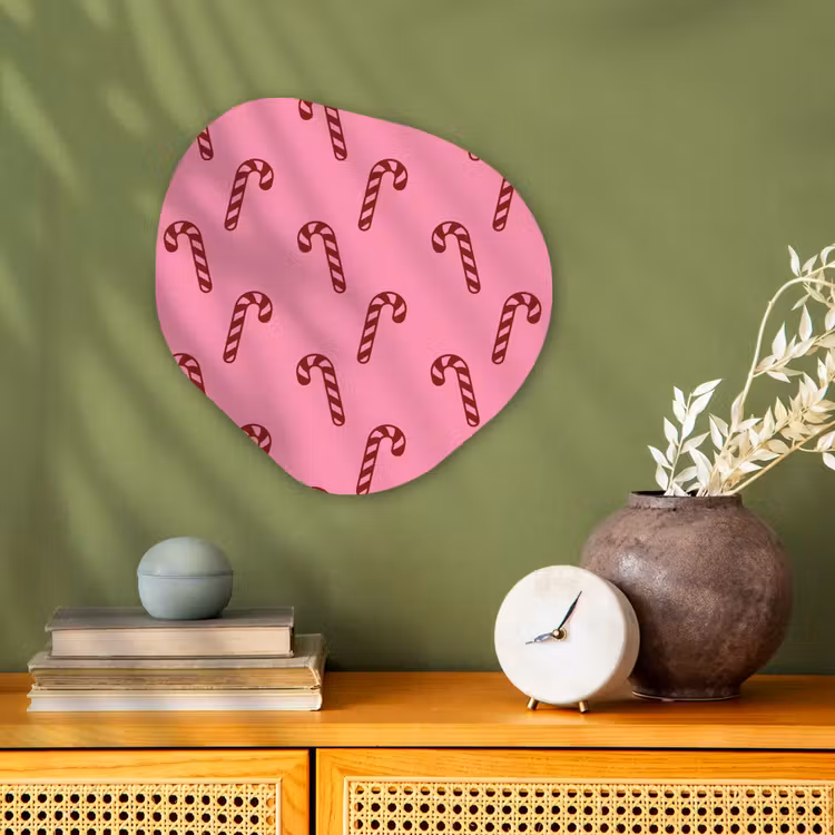Organisch schilderij forex - Kerst - Roze - Zuurstok - Rood — 2