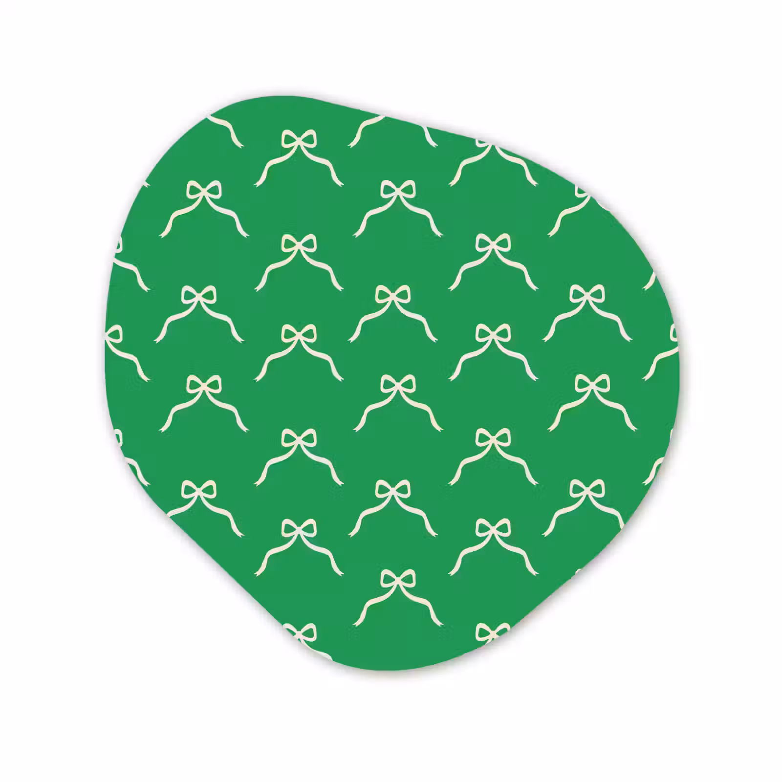 Organisch schilderij forex - Strik - Kerst - Groen - Wit — 1