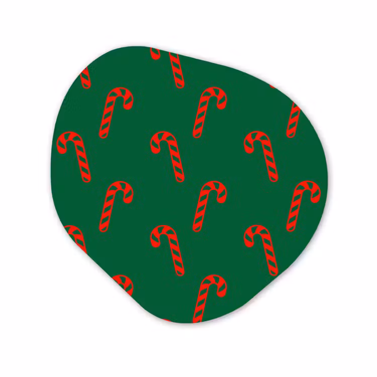 Organisch schilderij forex - Kerst - Groen - Rood - Zuurstok — 1