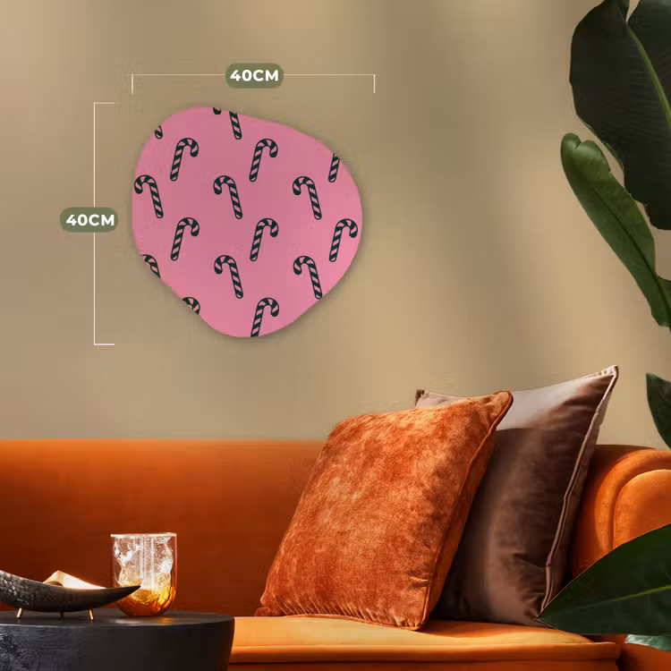 Organisch schilderij forex - Kerst - Roze - Groen - Zuurstok — 4