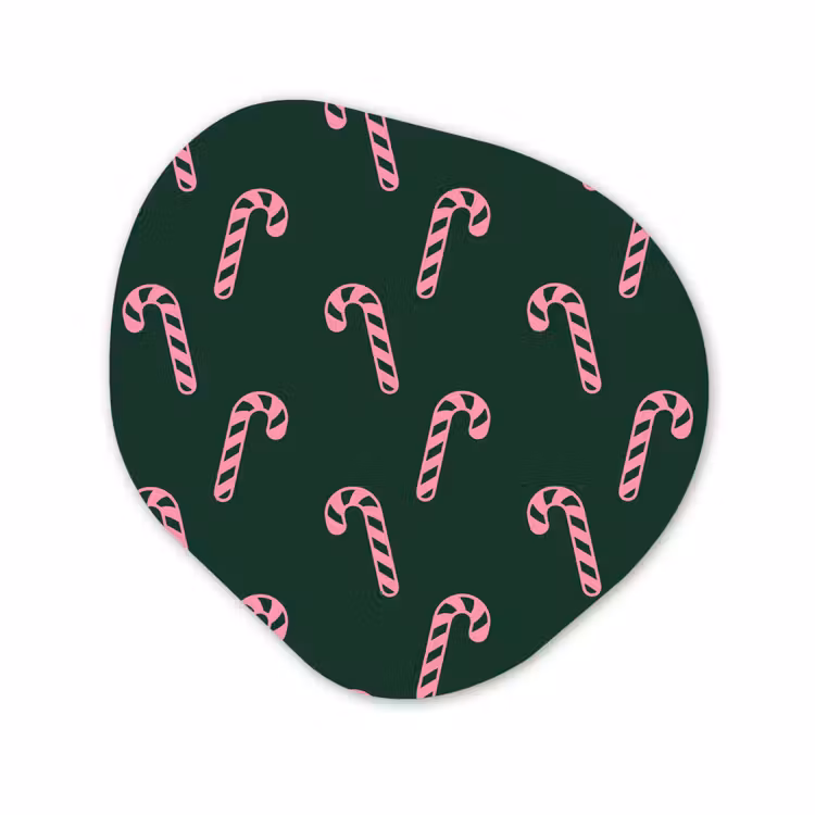 Organisch schilderij forex - Kerst - Roze - Groen - Zuurstok — 1