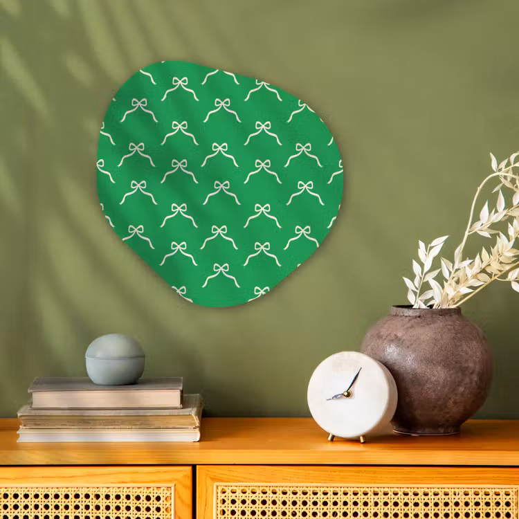 Organisch schilderij forex - Strik - Kerst - Groen - Wit — 2