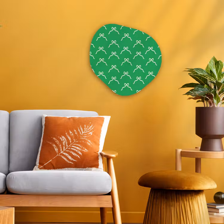 Organisch schilderij forex - Strik - Kerst - Groen - Wit — 3