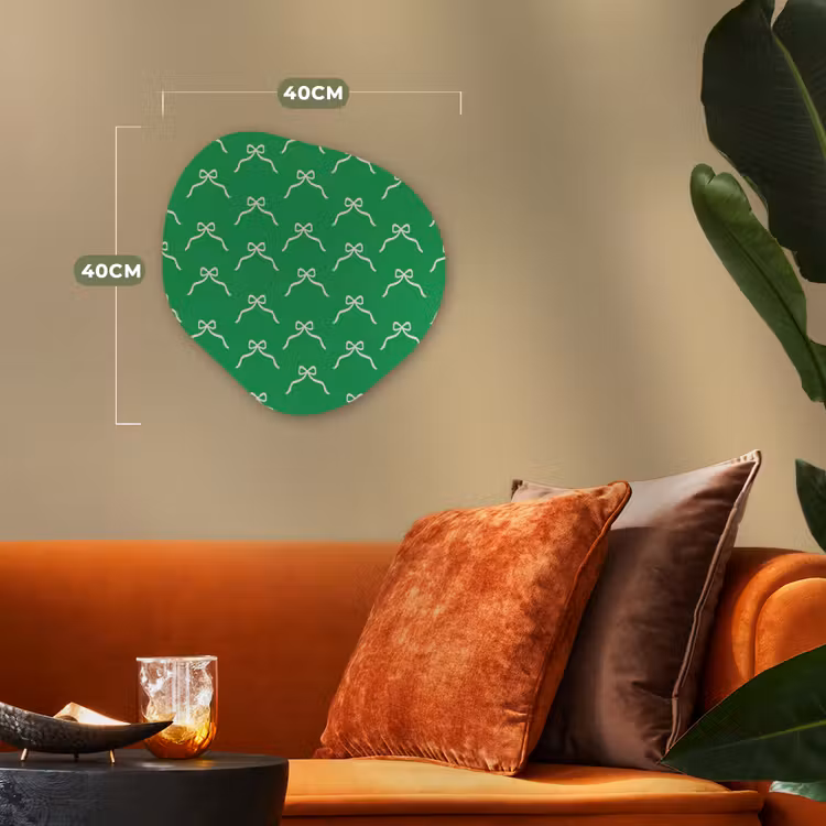 Organisch schilderij forex - Strik - Kerst - Groen - Wit — 4