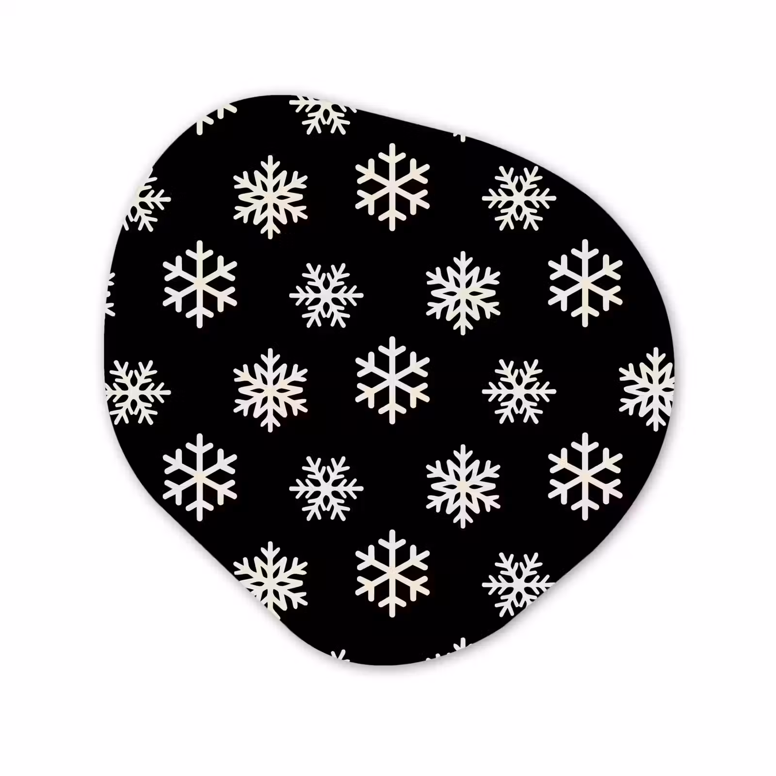 Organisch schilderij forex - Sneeuwvlok - Zwart - Wit - Kerst — 1