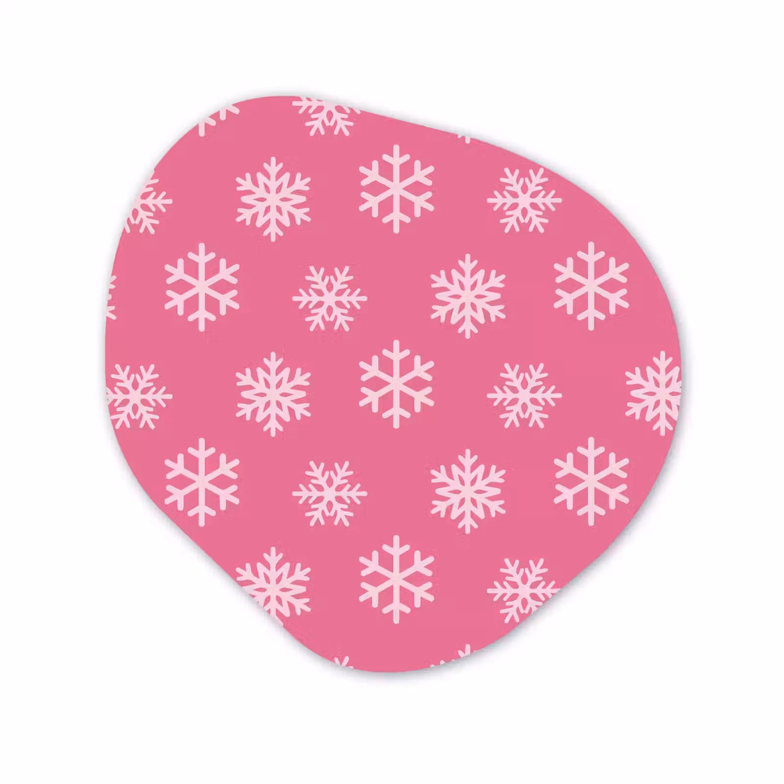 Organisch schilderij forex - Sneeuwvlok - Kerst - Roze — 1