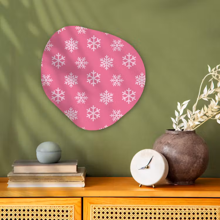 Organisch schilderij forex - Sneeuwvlok - Kerst - Roze — 2