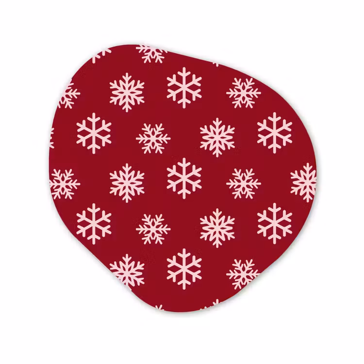 Organisch schilderij forex - Sneeuwvlok - Rood - Roze - Kerst — 1