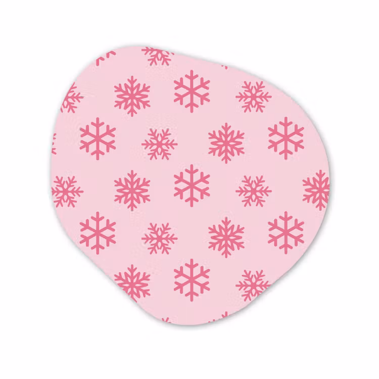 Organisch schilderij forex - Sneeuwvlok - Roze - Kerst — 1