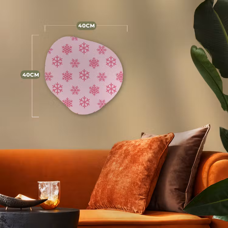 Organisch schilderij forex - Sneeuwvlok - Roze - Kerst — 4