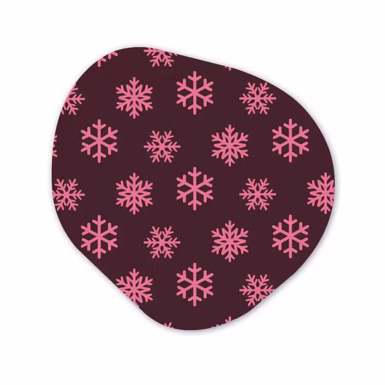 Organisch schilderij forex - Sneeuwvlok - Roze - Paars - Kerst — 1
