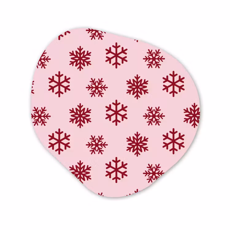 Organisch schilderij forex - Sneeuwvlok - Roze - Rood - Kerst — 1