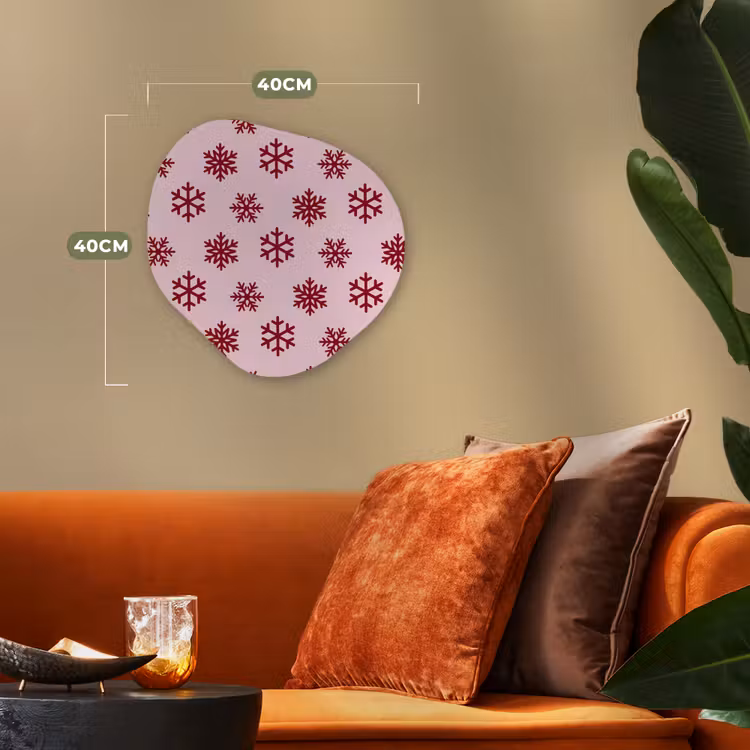 Organisch schilderij forex - Sneeuwvlok - Roze - Rood - Kerst — 4