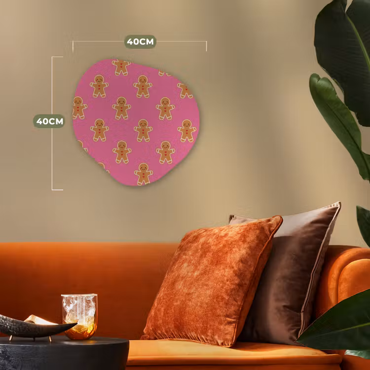 Organisch schilderij forex - Peperkoek - Kerst - Roze - Bruin — 4