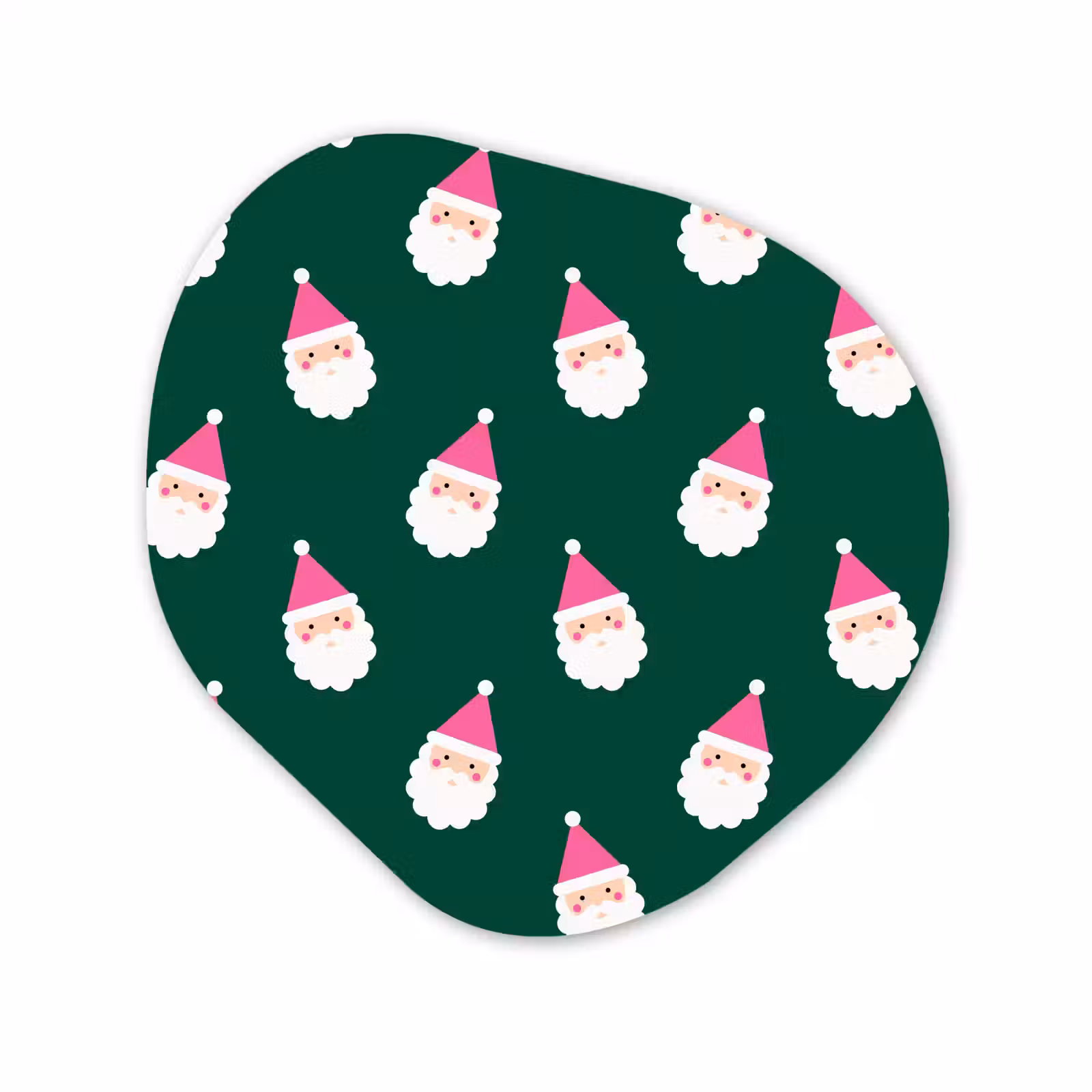 Organisch schilderij forex - Kerstman - Kerst - Groen - Roze — 1