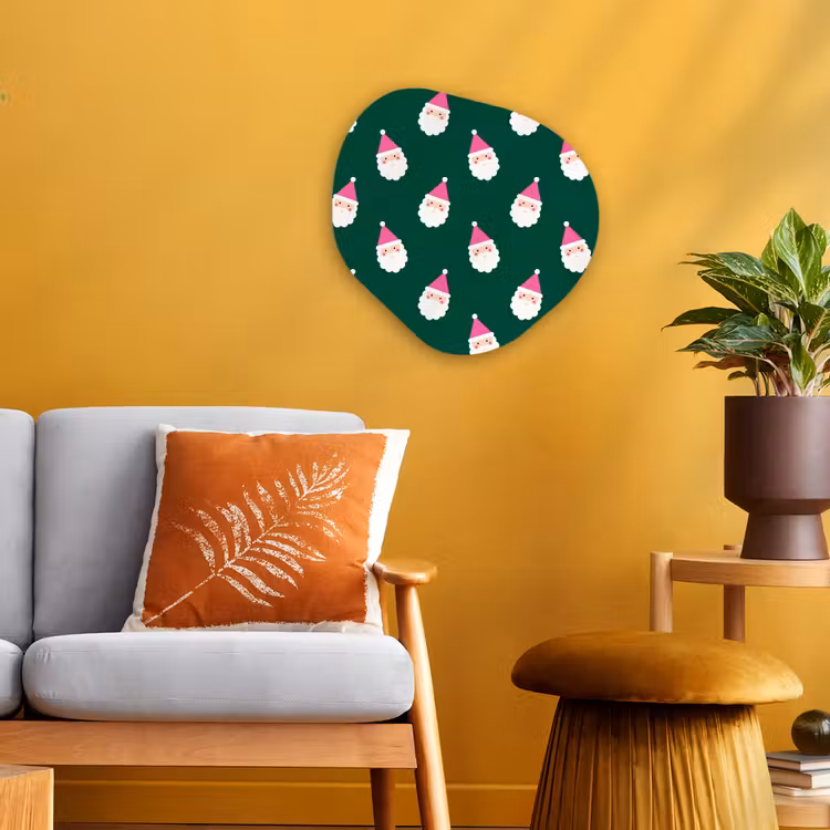 Organisch schilderij forex - Kerstman - Kerst - Groen - Roze — 3