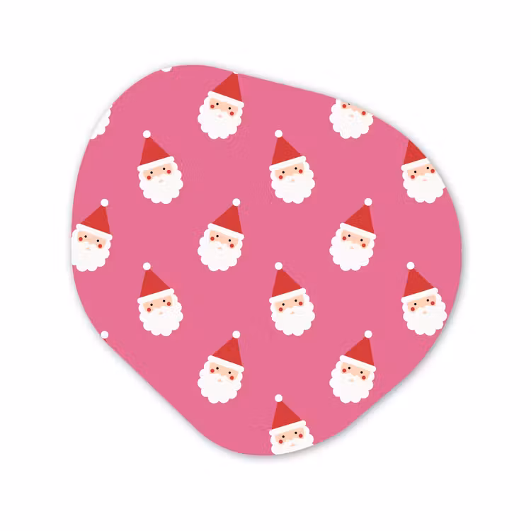 Organisch schilderij forex - Kerstman - Kerst - Rood - Roze — 1