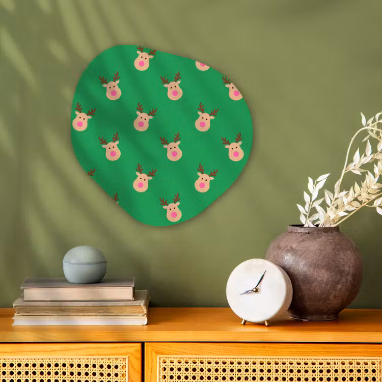 Organisch schilderij forex - Rendieren - Kerst - Neon - Groen — 2