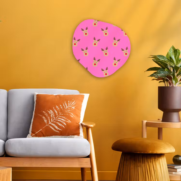 Organisch schilderij forex - Rendieren - Kerst - Neon - Roze — 3