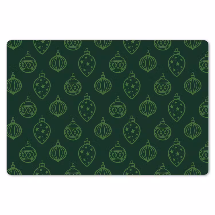 Placemat - 6 stuks - Kerstbal - Groen - Kerst — 7