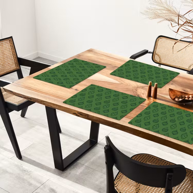 Placemat - 6 stuks - Kerstbal - Kerst - Groen — 5