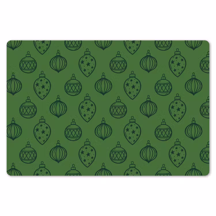 Placemat - 6 stuks - Kerstbal - Kerst - Groen — 7