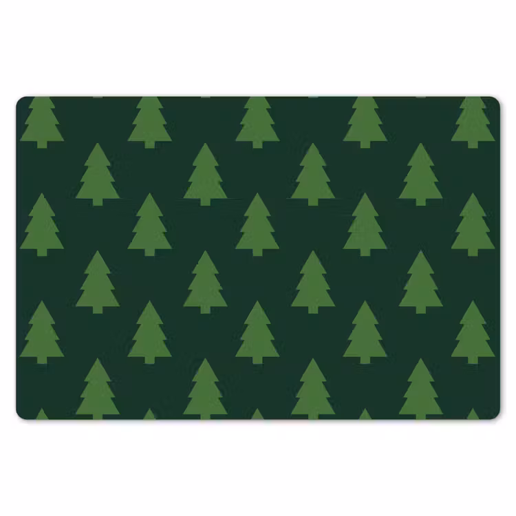 Placemat - 6 stuks - Kerstboom - Groen - Kerst — 7