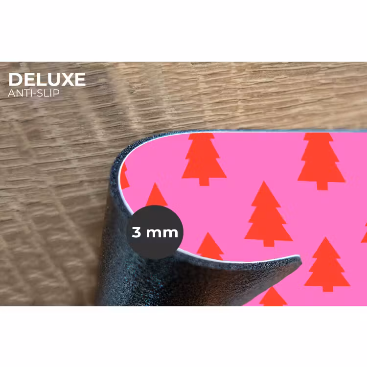 Placemat - 6 stuks - Kerstboom - Rood - Neon — 4