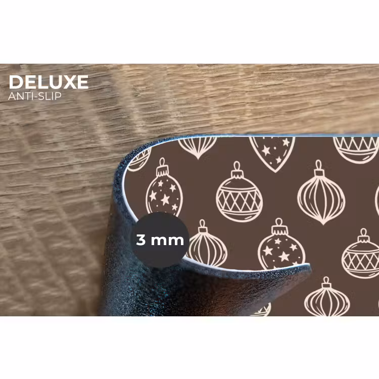 Placemat - 6 stuks - Kerstbal - Grijs - Crème — 4