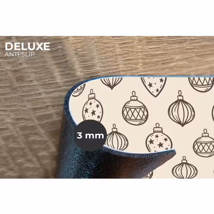 Placemat - 6 stuks - Kerstbal - Groen - Crème — 4