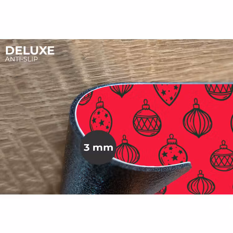 Placemat - 6 stuks - Kerstbal - Groen - Rood — 4