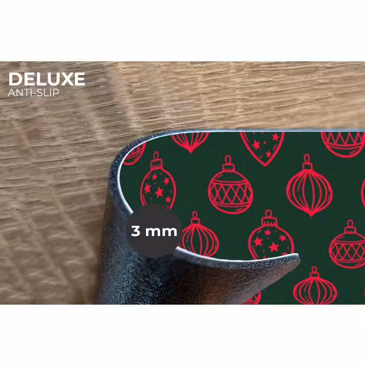 Placemat - 6 stuks - Kerstbal - Rood - Groen — 4